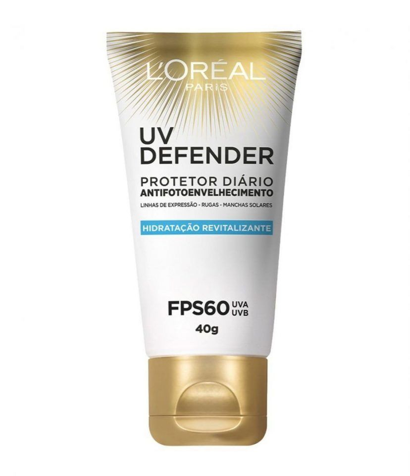 Protetor Solar Facial L'Oréal Paris UV Defender Diário Hidratação Revitalizante FPS 60