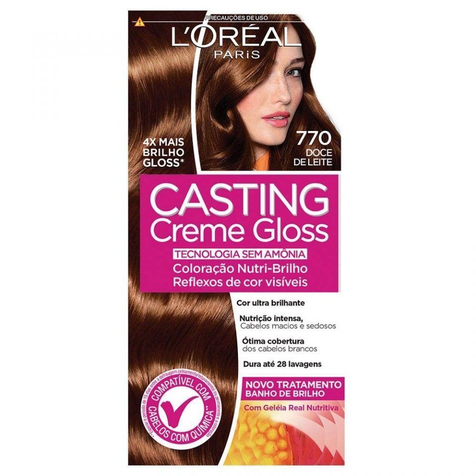 Tintura Permanente L'Oréal Paris Casting Creme Gloss 770 Doce De Leite