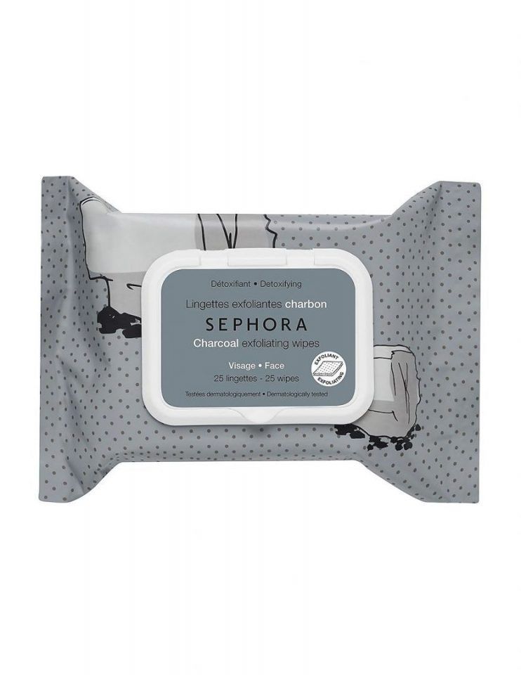 Lenço de Limpeza Sephora Collection Charcoal Cleansing Wipes