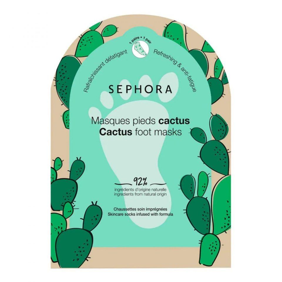 Máscara De Tratamento Para Pés Sephora Collection Clean Foot Mask Cactus