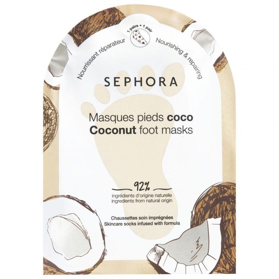 Máscara De Tratamento Para Pés Sephora Collection Clean Foot Mask Coconut